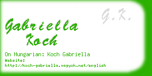 gabriella koch business card
